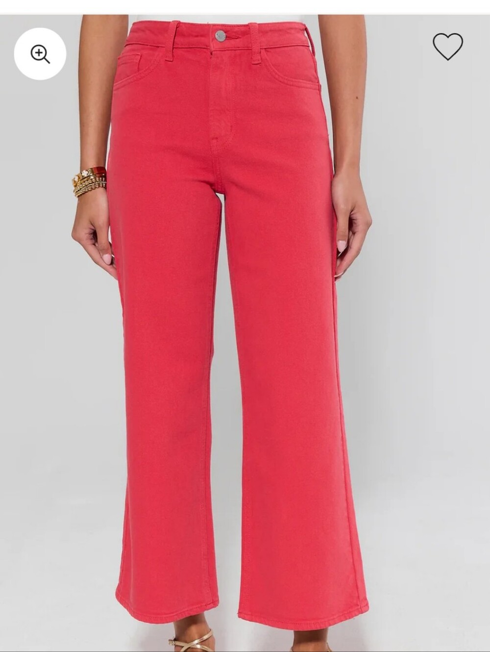 Just USA High-Rise Hailey Wide Leg Jeans in Red